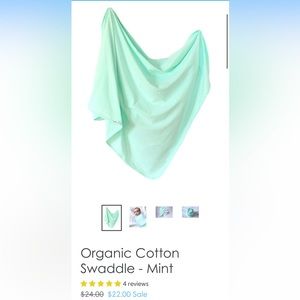 FAWN & FOSTER Organic Cotton Swaddle - mint